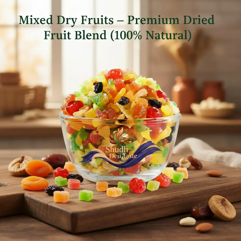 Mixed Dry Fruits Closeup - Rich in Fiber and Vitamins