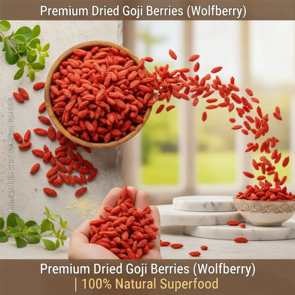 Natural Dried Goji Berries Closeup - Superfood Texture