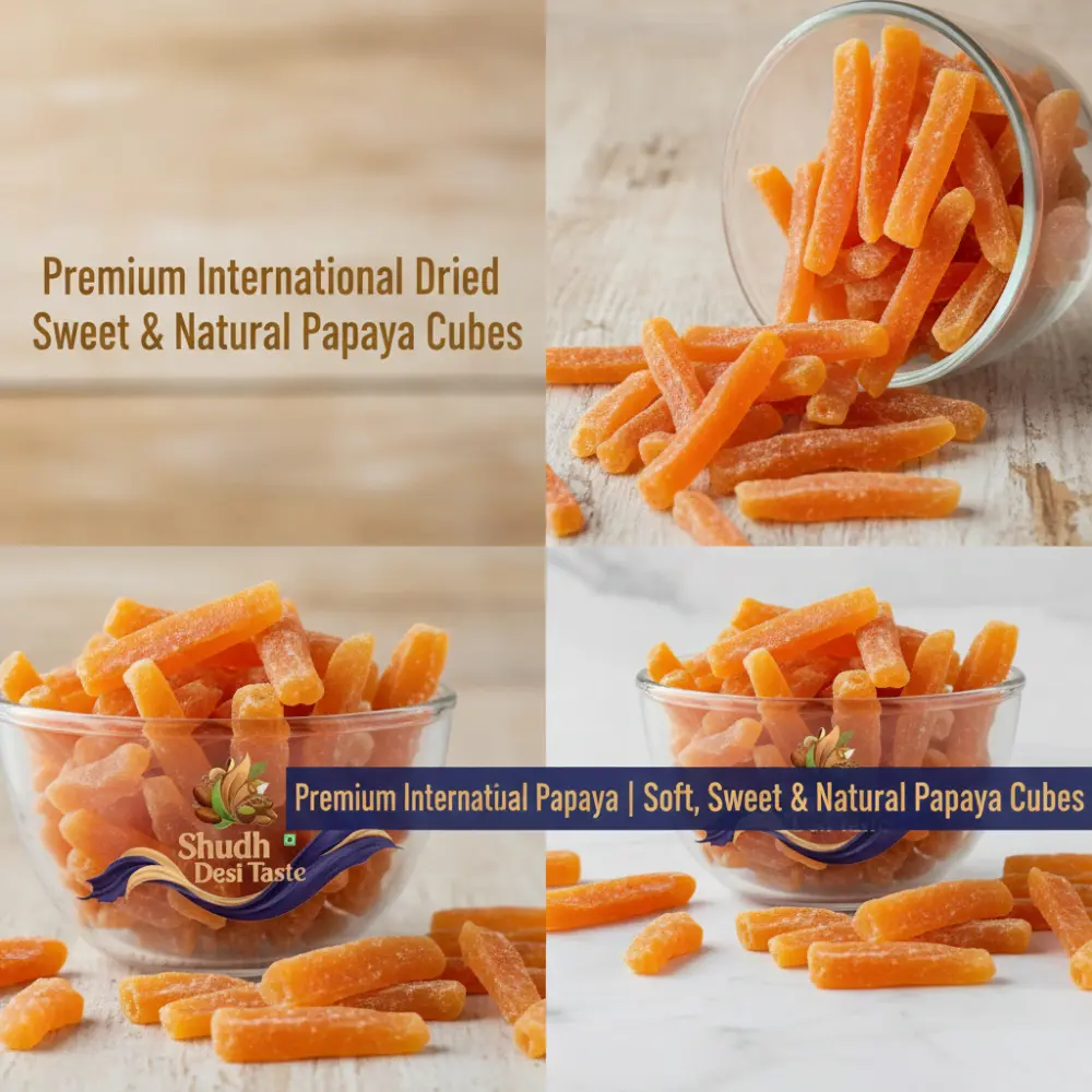 Premium Quality Dried Papaya Cubes - Packaging & Freshness